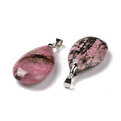 Природные подвески родонит&nbsp;G-D084-01P-B18