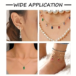 14шт 7 цвета прозрачные стеклянные подвески&nbsp;GLAA-YW0004-25