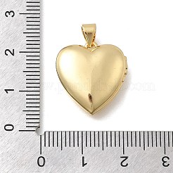 Подвески-медальоны в форме сердца из латуни ко Дню святого Валентина&nbsp;KK-D431-035H-G