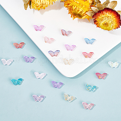 200шт 10 цвета прозрачные окрашенные распылением стеклянные бусины&nbsp;GLAA-PH0001-41