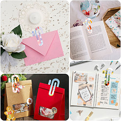 40 шт. прозрачная акриловая скрепка&nbsp;AJEW-GL0003-05