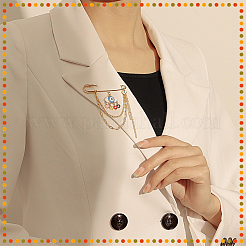 6 шт. 3 набора брошей в форме злого глаза из сплава&nbsp;JEWB-NB0001-21G