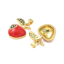 Латунные микропаве прозрачные подвески с фианитом&nbsp;KK-B139-05G