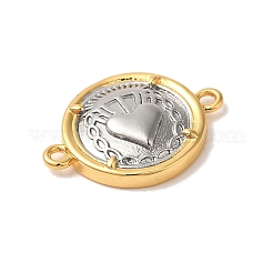 Стойка покрытие латунь плоский круглый религия соединительные подвески&nbsp;KK-G511-09A-GP