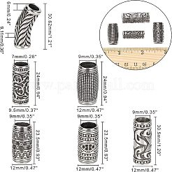 6 шт. бусины из нержавеющей стали 304&nbsp;STAS-NB0001-08AS