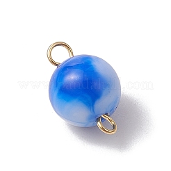 20 шт. двухцветные непрозрачные акриловые круглые соединительные подвески&nbsp;PALLOY-JF03538