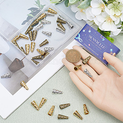 90 шт. 3-цветная бусина в тибетском стиле из сплава в форме конуса&nbsp;FIND-SC0007-95