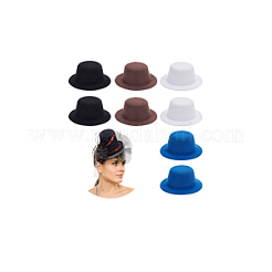 8 шт. 4-цветная махровая ткань мини-шапочка-вуалировщик основа AJEW-NB0005-99