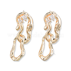 Овальные серьги с подвесками из прозрачного кубического циркония&nbsp;EJEW-N012-50LG