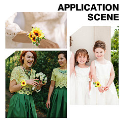 Запястье с имитацией цветка из шелковой ткани&nbsp;AJEW-CP0001-39