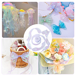 5 рулон плоской радужной органзовой ленты&nbsp;OCOR-CY0003-29A