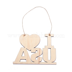 Доска плотности деревянная стена украшение дверная табличка подвески&nbsp;LS-HJEW-C004-17