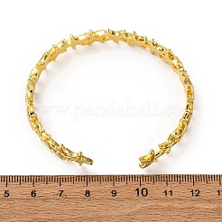 Латунь манжеты браслеты для женщин&nbsp;BJEW-F514-02G