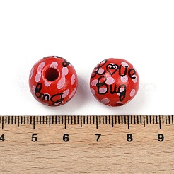 Окрашенные деревянные европейские бусы&nbsp;WOOD-F017-04E