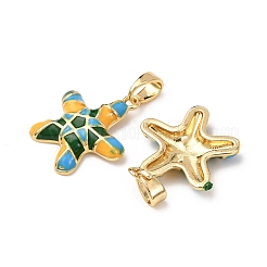 Подвески из латуни с морскими животными и эмалью&nbsp;KK-F917-01A-02