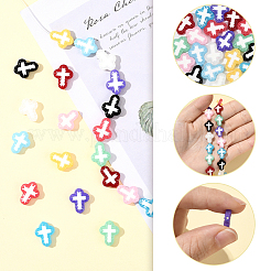 20 шт. двухцветные окрашенные стеклянные бусины&nbsp;BLOW-SC0001-03