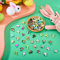 100шт 10 цвета синтетические бирюзовые бусины G-TA0002-14