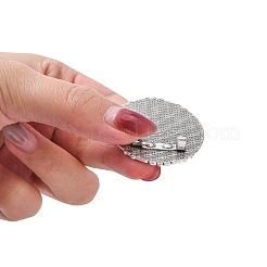 Овальные тибетском стиле сеттинги брошь кабошон&nbsp;TIBE-S172-AS-NR