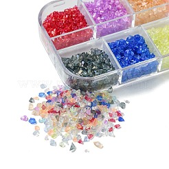 48 г 12 цвета прозрачное гальваническое измельченное стекло&nbsp;GLAA-FS0001-65