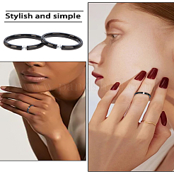 2 шт. кольца из нержавеющей стали 304 для женщин&nbsp;RJEW-LP0001-32