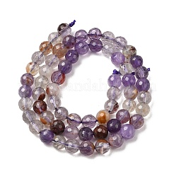 Натуральные фиолетовые фантомные кварцы&nbsp;G-Z127-B01-6mm