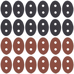 50 шт. 2-х цветные пуговицы из искусственной кожи с 2 отверстиями&nbsp;BUTT-CL0001-05A