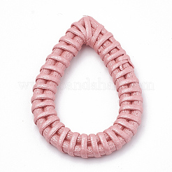 Кольца из тростника и ротанга ручной работы&nbsp;LS-WOVE-N007-05D