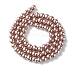 Экологичные нити жемчужных бусин из окрашенного стекла&nbsp;LS-HY-A008-6mm-RB085
