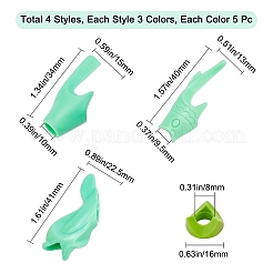 60 шт. 12 вида полиэтиленовых/силиконовых держателей для карандашей для детей&nbsp;AJEW-GF0003-36