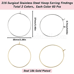 120 шт. 2 стиля 316 хирургическая нержавеющая сталь винные бокалы кольца подвески&nbsp;STAS-SC0007-23