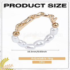 1 шт. кольца из искусственного жемчуга из смолы&nbsp;RJEW-LP0002-17