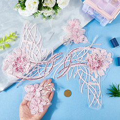 Цветочное кружево вышивка шитье аппликации из волокон&nbsp;DIY-WH20011-90A