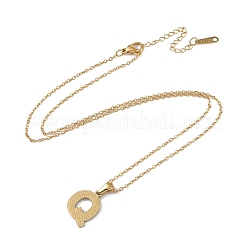 Ионное покрытие (ip) начальная буква 304 нержавеющая сталь кулон ожерелья&nbsp;NJEW-M199-01G-Q