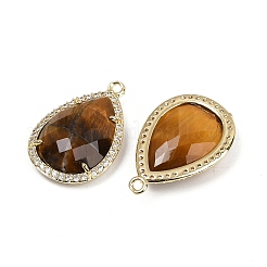 Граненые подвески из натурального тигрового глаза&nbsp;G-I382-05G-09