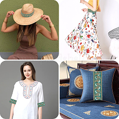 Вышивка полиэфирными лентами&nbsp;SRIB-WH20020-044B