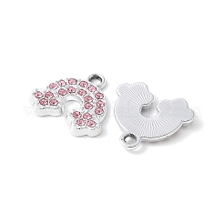 Подвески из розового сплава со стразами&nbsp;PALLOY-E775-15P