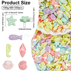 100 г непрозрачных акриловых бусин&nbsp;SACR-PA0001-14