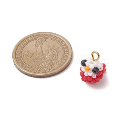 Подвески-птицы из стеклянных бусин&nbsp;PALLOY-MZ00971-04