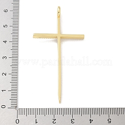 Большие кулоны из латуни с микропейвом и прозрачным фианитом&nbsp;KK-M300-09G-01