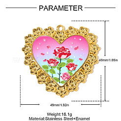Подвески из нержавеющей стали 304 с печатью&nbsp;STAS-OY010-39G
