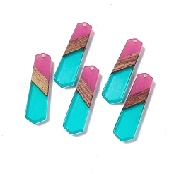 Подвески из прозрачной смолы и ореха&nbsp;RESI-M027-06K