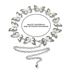 Цепочка на пояс из звеньев бабочки со смолой&nbsp;AJEW-CJC0006-02AS