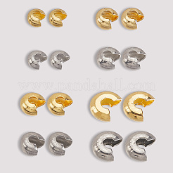 200 шт. 8 крышки для обжимных бусин из нержавеющей стали 304&nbsp;STAS-BBC0007-15