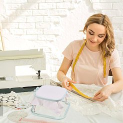 Пяльцы для вышивки крестом из АБС-пластика&nbsp;TOOL-WH0166-042