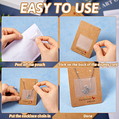 100шт прямоугольные карточки из крафт-бумаги для ожерелья и сережек&nbsp;AJEW-TA0001-26A