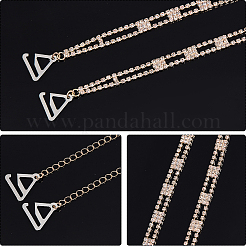 Нескользящие бретельки бюстгальтера со стразами из сплава&nbsp;AJEW-WH20054-199B