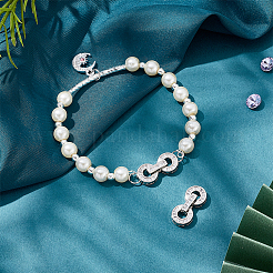 Проложить латунный прозрачный кубический цирконий над застежками&nbsp;FIND-WH0156-22P