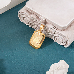 1шт. прямоугольник из нержавеющей стали с подвесками в виде букв&nbsp;NJEW-TA0001-22A