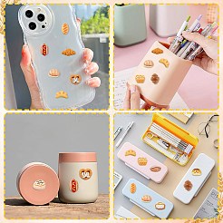 60 шт. 12 стиля мини-кабошоны из непрозрачной смолы на тему хлеба&nbsp;MRMJ-CJ0001-DD