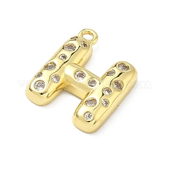 Латунные микропаве прозрачные подвески с фианитом&nbsp;KK-I476-02G-H